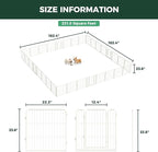 FXW Homeplus Unleashed Indoor Dog Playpen - Stress-Free and Safe Play, Heavy Duty 24 Inch 32 Panels Dog Pen for Puppy and Small Dogs, White│Patented