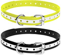PaiPaitek Dog Shock Collar Replacement Strap 2-Pack - Compatible with Jugbow, Garmin, Patpet | 3/4 Inch Adjustable TPU Collar for Dogs | Waterproof & Reflective Design for Training, Walking