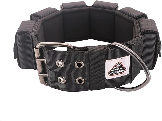 Tactical Weighted Dog Collar - Weights for Training & Exercise - Small, Medium, Large Dogs