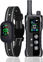 Dog Training Collar -4900Ft Dog Training Collar with Remote,IP67 Waterproof Electric Collar with 4 Training Modes,Support Remote Voice Call Function,Rchargeable E-Collarfor All Dog Sizes (Black)