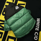 Dog Winter Coat Duck Down Jacket for Small Medium Dogs-Thicken Dog Coat Windbreaker Puppy Winter Clothes for Cold Weather Snowday (Green, Small)