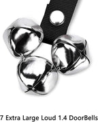 Dog Doorbells for Potty Training/Door Knob/Go Outside, Premium Quality Dog Bells, 7 Extra Large Loud 1.4 DoorBells, Adjustable Door Bell, Training Your Puppy The Easy Way