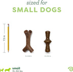 Benebone 2-Pack Maplestick/Zaggler Durable Dog Chew Toys, Real Maplewood, Real Bacon, Made in USA Small