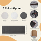 Carpet Protector for Pets Cat Carpet Protector for Doorway, Anti Scratch Under Door Cat Scratch Protector Mat, Easy to Cut Plastic Stopper (Black, 3.6FT-2pack)