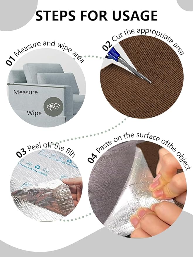 Cat Scratch Couch Furniture Protector, Adhesive Cat Scratch Pad Deterrent for Furniture, DIY Climbing Cat Scratcher Couch Protector from Cat Claws Scratching Mat for Indoor (Brown,78.7x15.8Inch)
