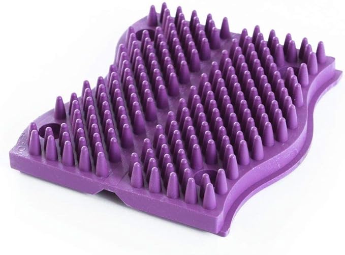 The Original ScratchnAll Animal Scratch Pad, Flexible Acupressure Nubs & Interlocking Design, Very Durable & All-Weather, Great for Domestic, Barnyard and Zoo Animals - USA Made, Purple