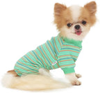 LOPHIPETS Dog Pajama Onesie for Small Pomeranian Clothes Apparel-Green/L