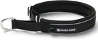 Spark Paws Martingale Dog Collar – Cushioned Slip-On Training Collar, Heavy Duty, Safety-Tested No-Buckle Collar for Medium & Large Dogs - Black - E