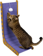 Felt Cat Scratchers for Large Cats | L Shape Horizontal & Verical Scratching Post | Felt + Wood | Light Blue
