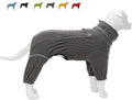 Lovelonglong Warm Dog Coat, Windproof Dog Jacket for Small Medium Large Dogs, 4 Legged Fleece Dog Winter Coat Zippered Closure Dog Outdoor Jacket Drakgray S
