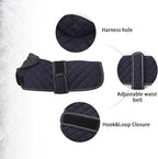 Geyecete Corgi Sweater for Dogs Warm Thermal Quilted Corgi Coat,Dog Winter Coat with Warm Fleece Lining,Outdoor Corgi Clothes Dog Apparel Navy-XS