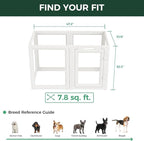 FXW AuraSpace Acrylic Indoor Dog Playpen for Small and Medium Dogs, 30 Inch, 6 Panels, White