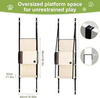 Door Hanging Cat Tree - Hanging Cat Climber 3-Tier Indoor, Door Mounted Collapsible Perch Hammock Bed, Tool-Free Assembly