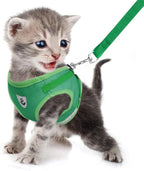 FEimaX Dog Harness and Leash Set for Walking, Soft Mesh Adjustable Easy Control Lightweight Cat Vest Harnesses with Reflective Strips, Escape Proof Small Dogs Cats Vests