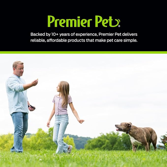 Premier Pet Dog Shock Collar - Safe Behavior Training - 1000ft Long Range Training Shock Collar with Remote - Waterproof Rechargeable Design - 3 Modes - 16 Levels of Static Stimulation - 2 Collars