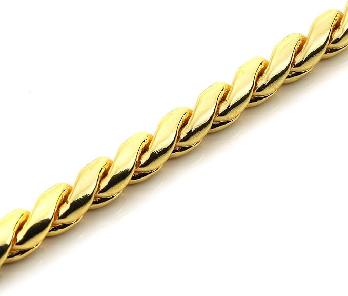 Mogoko Stainless Steel Dog Choke Chain Collar, Puppy Metal Snake Chain Slip Collar Pet Titan Training Walking Choker (Gold;24.0" 5.0mm)