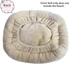 SHENGOCASE Cat Tree Tower Accessories Replacement Parts Top Cushion Bed Cover for Cat Perch with Elastic Band (11.8" x 15.7", Beige)