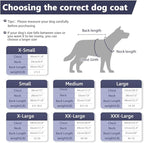 SAWMONG Fleece Hoodie, Windproof Waterproof Dog Coat with Fleece & Cotton Lining, Warm Jacket for Cold Weather Vest for Large Dogs