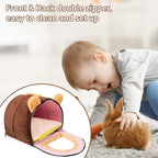 Pet Soft Guinea Pig & Rabbit Cozy Hideout House - Small Animal Bed for Guinea Pigs, Rabbits, Hamsters, Rats & Chinchillas Cave Bed (Coffee)