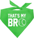 That's My Bro Dog Bandana | 100% Cotton Adjustable Triangle | Made in USA | Baseball| Sports | Biggest Fan | Game Day | Lime Green, One Size (535)