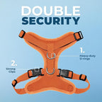 Voyager Step-in Pet Harness - All Weather Mesh, Adjustable Step in Harness for Cats and Dogs by Best Pet Supplies - Orange, S