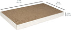 Amazon Basics Corrugated Cardboard Cat Scratcher, Scratching Board, Reversible, 17.4" x 10", White, 4-Pack