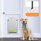 Ownpets Aluminum Extra Large Dog Door, Pet Door with Magnetic Flap and Lockable Sliding Panel, Heavy Duty Doggy Door for Dogs Up to 200lbs(Silver)