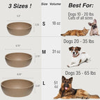 Loving Pets - Dolce Bamboo - Eco-Friendly Pet Bowls & Dishes for Dog, Cats, Puppy Food and Water Bowl -Sustainable and Dishwasher Safe, Made with Real Bamboo (Medium, Coffee-Brown)
