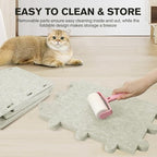 Cat House for Indoor Cats, Foldable Felt Cat Cave, Cat Hideaway, Cat Bed for Large & Multiple Cats, 23.6x15.8x11.8 inch, Cream