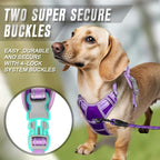 BARKBAY No Pull Dog Harness Front Clip Heavy Duty Reflective Easy Control Handle for Large Dog Walking(Violet Purple & Purple,S)