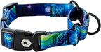 Wolfgang Heavy Duty Martingale Dog Collar with Quick Release Nylon Buckle for Walking & Training, StarryWolf Print, Medium
