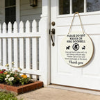 Baby Sleeping Sign For Front Door Do Not Ring Doorbell Sign Wooden Do Not Knock Or Ring Doorbell Signs Baby Sleeping No Doorbell Signs For New Parents Gifts