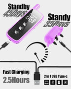 Dog Shock Collar with Remote Control - Rechargeable Training Collar for Dogs, Beep/Vibration/Shock, Security Lock, 2600FT Range IP68 Waterproof Electric Collar for 10-120lbs All Breeds, Purple
