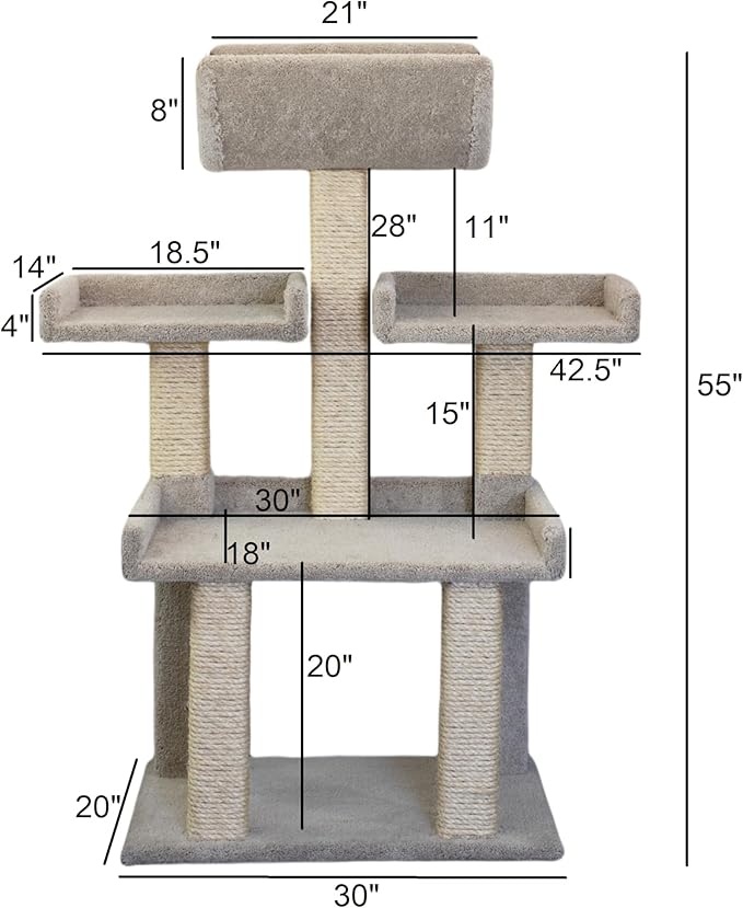 Prestige Cat Trees Extra Large Cat Tree Tower for Big Cats