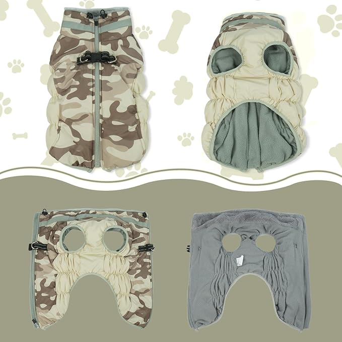 Lelepet Warm Dog Winter Coat Dog Coats for Extra Large Dogs Waterproof Dogs Jacket with Harness Built in Reflective Cold Weather Coats Windproof Zip-Up Winter Fleece Vest Snowsuit Great Dane 3XL