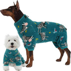 ROZKITCH Large Dog Pajamas Soft Fleece Pullover Pajamas, Pet Windproof Warm Cold Weather Jacket Vest with Reflective Zipper, Jumpsuit Apparel Outfit Clothes for Large Dog Zebra XL