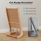 28inch Sisal L Shaped Cat Scratcher - 28 Inch Cat Scratch Ramp for Indoor Cat use,Vertical Cat Scratching Post,Wooden Climbing Kitten/Cats Furniture(Extra Large)