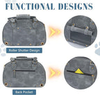 PetsHome Dog Carrier Purse, Pet Bag Bling Waterproof Premium Leather Pet Travel Portable Bag for Cat and Small Dog Home & Outdoor Small Grey