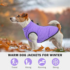 SCENEREAL Dog Winter Coat - Warm Dog Jacket with Built-in Harness for Small & Medium Dogs, Waterproof Cold Weather Coat with Zipper, Fleece Puffer Vest Windproof Snow Clothes for Puppy & Pet
