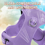 Dog Harness Step in Dog Vest Harness, Reflective Adjustable Puppy No Pull Harness Breathable Soft for Small and Medium Dogs Cats, Violet Purple, S