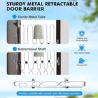 Snagle Paw Metal Retractable Door Barrier,24.4" Wide 35" Tall Safety Dog Gate for Front Door,Easy Install Retractable Pet Gate for Recreational Vehicle,Doorways