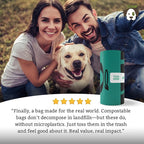 Doggy Do Good Next Pet Waste Bags, Landfill Friendly Recycled Plastic Unscented Dog Poop Bags, Leakproof, Strong, Thick, Earth Friendly for Dogs, 120 Count (120 Bags)