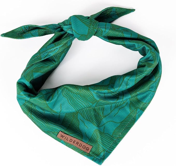 Wilderdog Dog Bandana with Lightweight Quick Drying Poly-Blend Mesh Material in Juniper