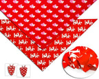 Valentines Dog Bandanas 2PCS-XLarge,Love Pet Scarf for Boys and Girls,Heart Bandana for Weddings,Parties,and Holidays,Dog Outfit Gifts for Extra Large Dogs(Red)