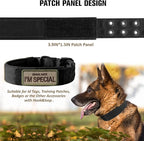 Tactical Dog Collar Military Adjustable Dog Collars Soft Nylon Training Collar with Patch Heavy Duty Metal Buckle Collars for Medium Large Dogs (Pink-1, M)