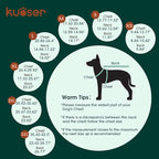 Kuoser Dog Winter Coat, Windproof Dog Fleece Jacket British Style Plaid Cold Weather Doggie Vest Coats, Reversible Cozy Warm Pet Clothes Apparel for Large Size Dogs L