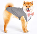 Weewooday Dog Tuxedo and Bandana Set Dogs Formal Tuxedo Pet Wedding Party Suit Wedding Bow Tie Shirt for Birthday Costumes(Cool Style,Large)
