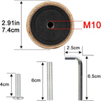 7.4cm 2.91in Diameter Cat Tree Scratching Post Replacement Jute Pole Parts for Cat Tower (15.75in/40cm, M10*2poles)