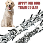 Dog Collar with Stainless Steel Buckle & Quick Release for Medium Large Dogs (Black, 3.5-4.0mm)