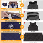 BEAUTYZOO Winter Dog Coat with Harness Built in, Warm Dog Puffer Jacket Vest Padded Fleece Cold Weather Coats Windproof Waterproof Snow Jackets Clothes for Small Medium Puppy, Blue M